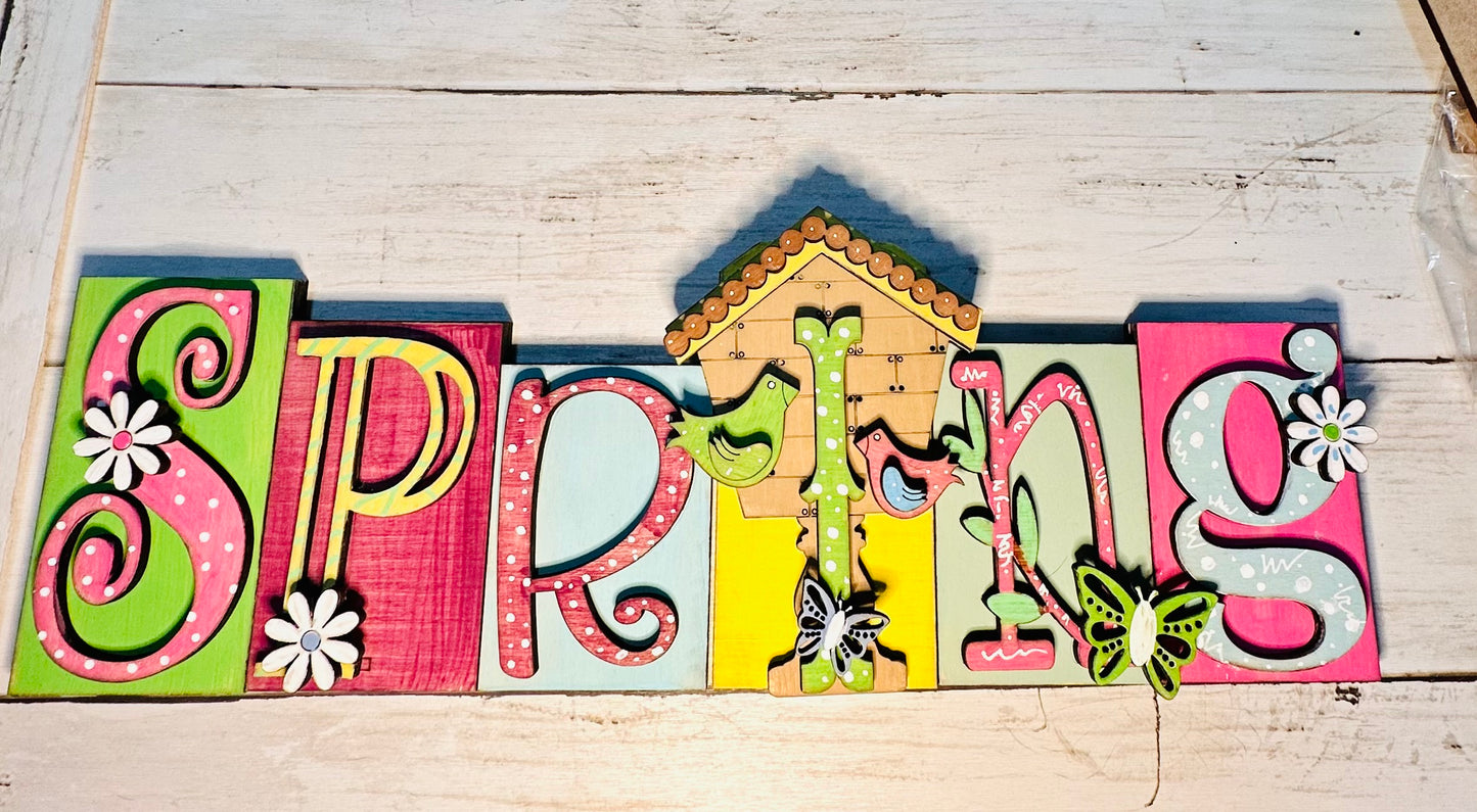 Spring Block Sign