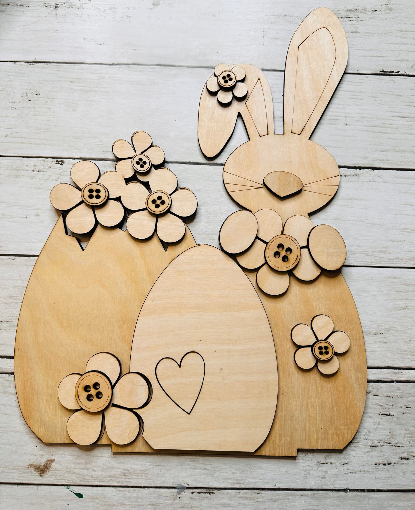 Easter Rabbit, Flowers, eggs