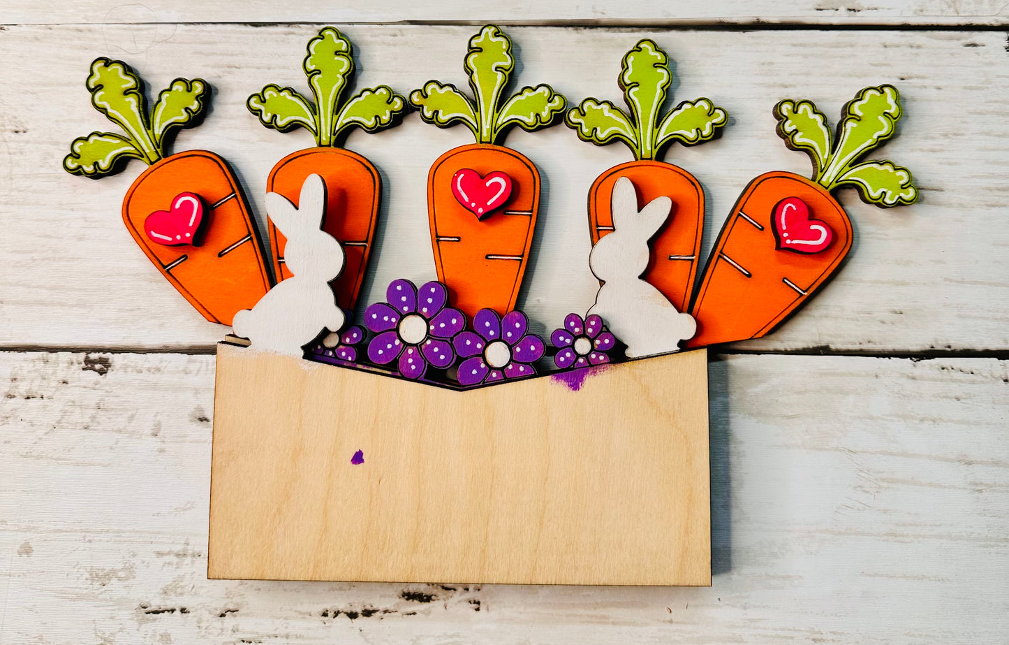 Interchangeable Letter envelope Insert Easter Rabbits