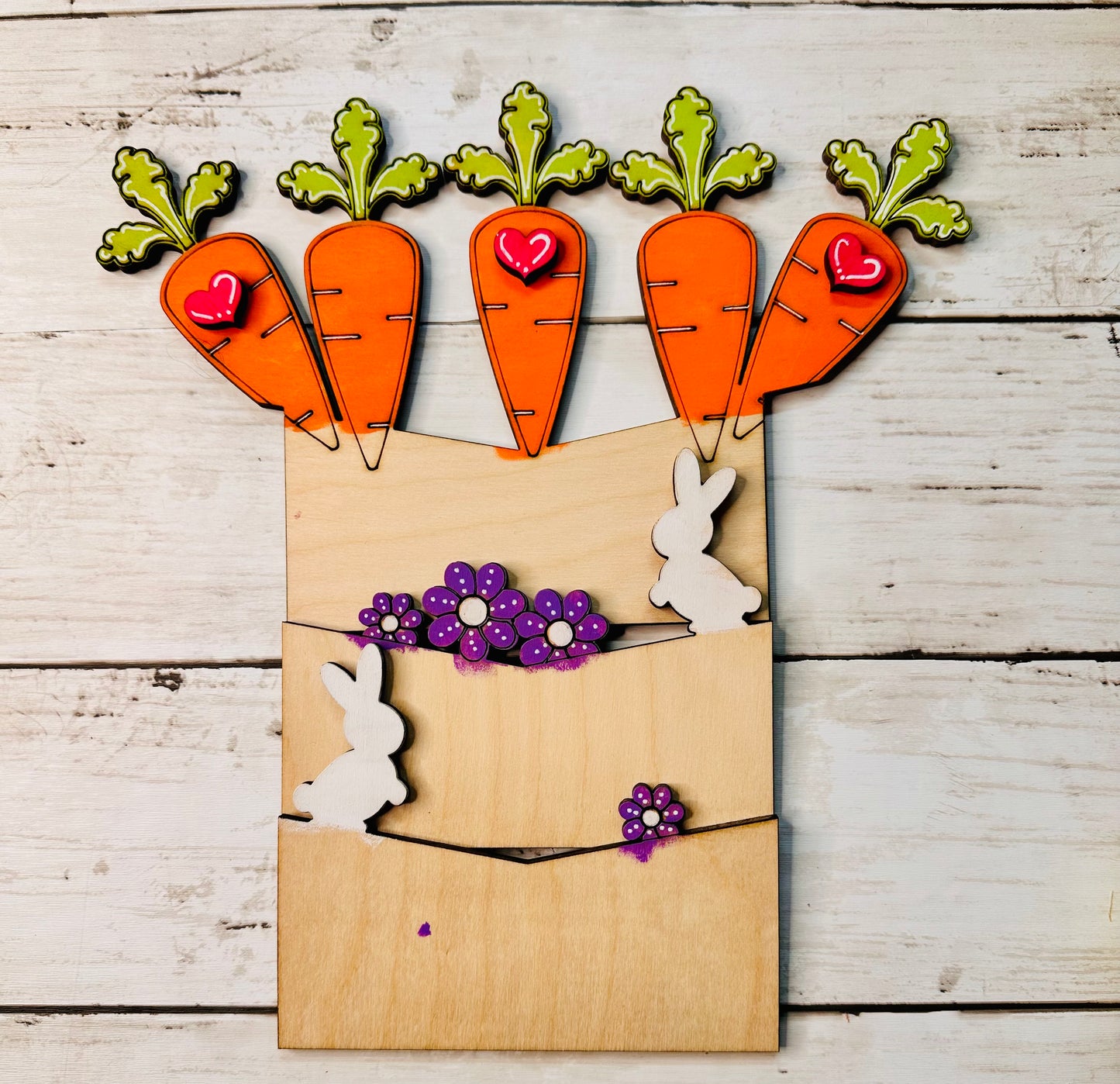 Interchangeable Letter envelope Insert Easter Rabbits