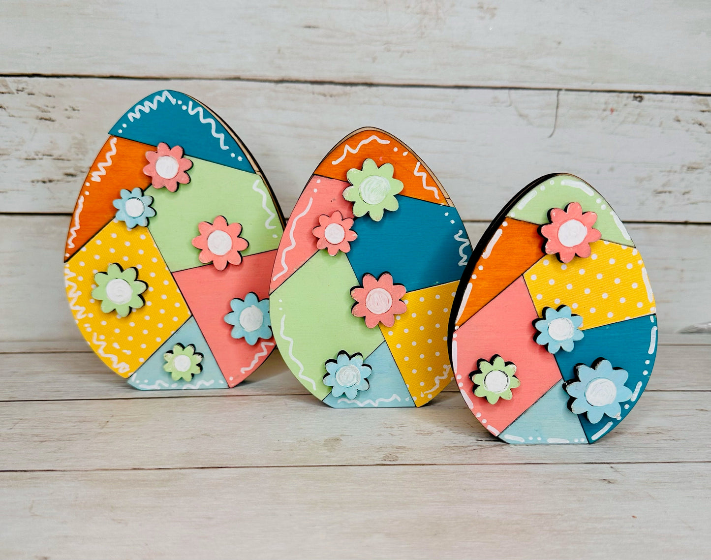 Easter Puzzle Eggs shelf Sitters.