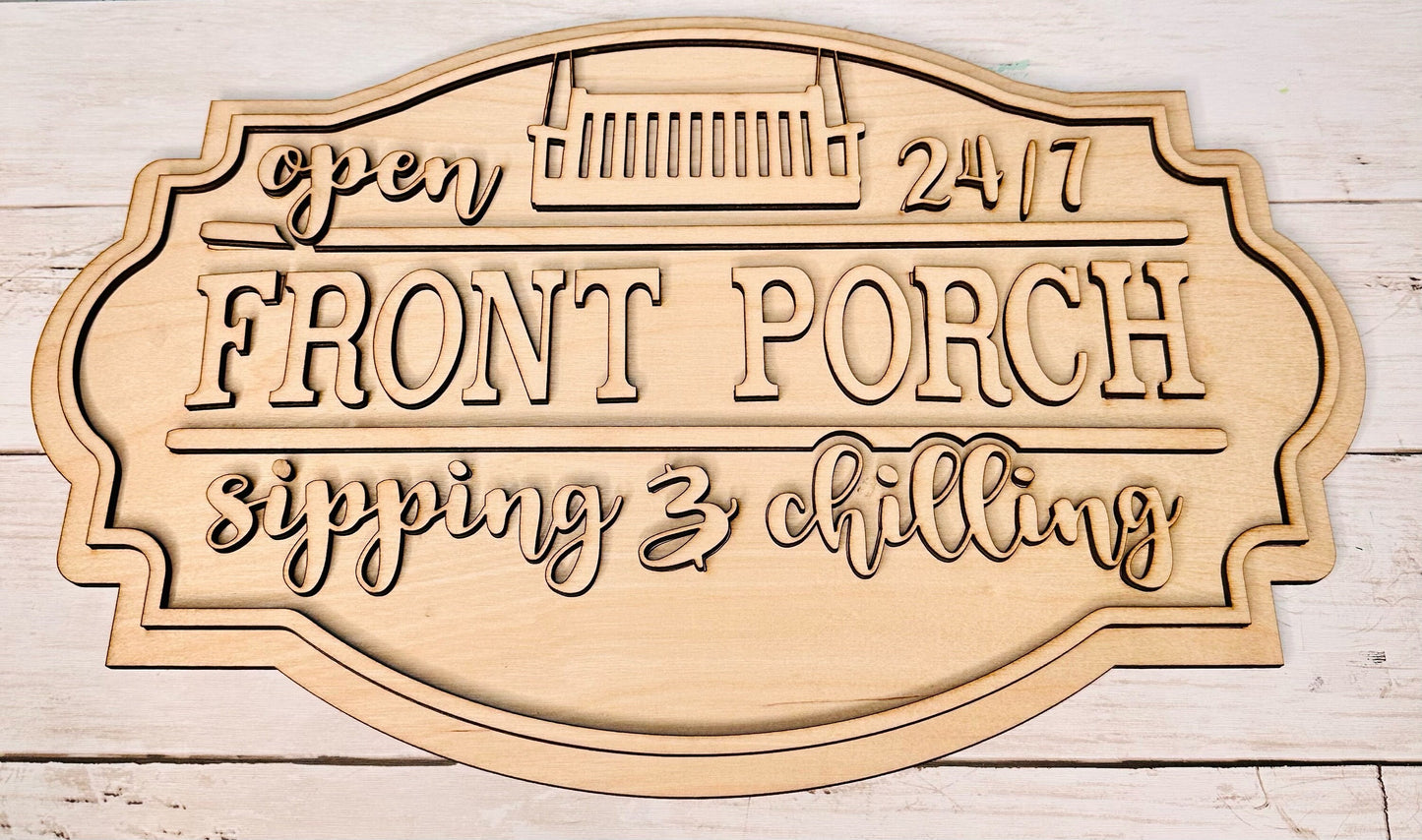 DIY, DIY Craft Kit, Front Porch Sign, Family and Kids crafts, Holiday Home Decor, Wood Cutout, Cutout, Home Sign, Gift, Outdoors