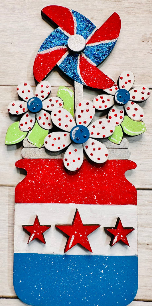 Patriotic Pinwheel in Mason jar kit
