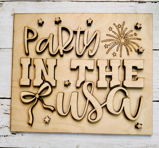 Americana Party in the USA sign