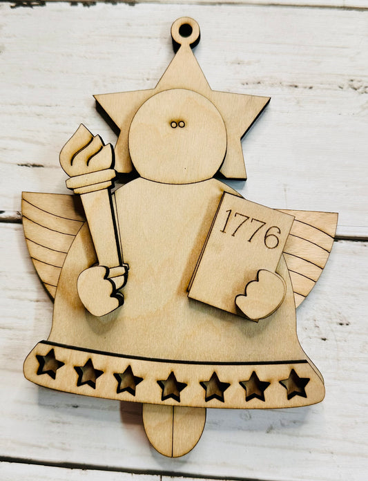 Americana liberty angel 1776 ornament