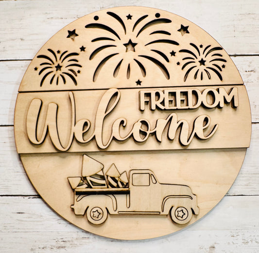 Americana Welcome Freedom with Truck