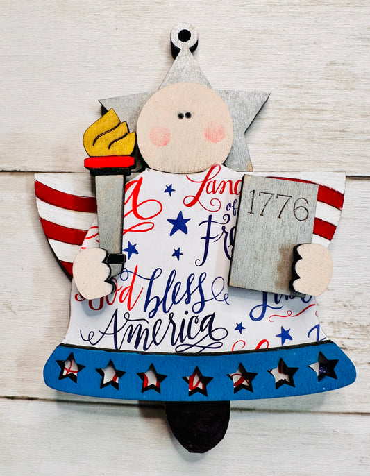 Americana liberty angel 1776 ornament