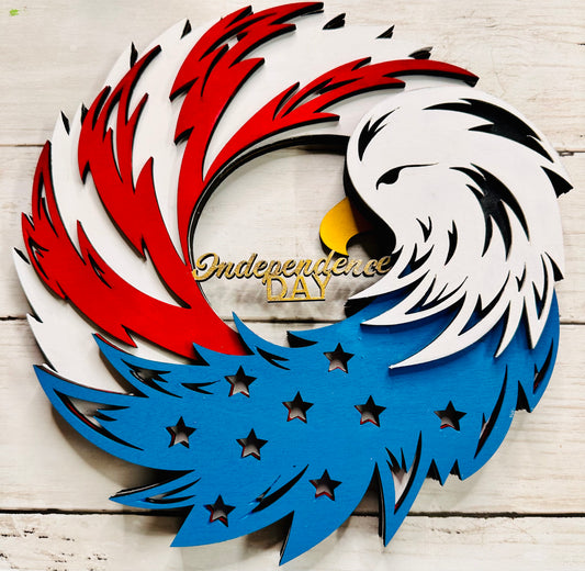Americana 5 layer Eagle Wreath