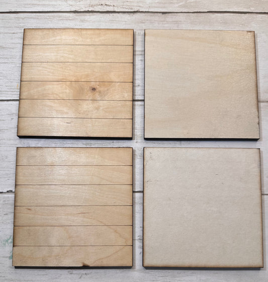 4.25 X 4.25 Blank Sign set of 4 shiplap or plain