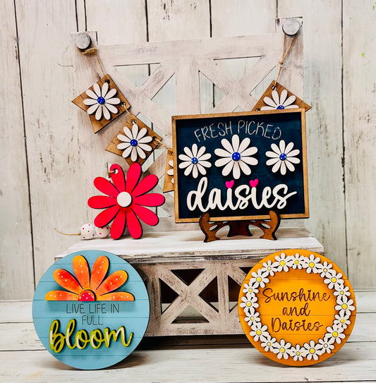 Spring Daisy Tier Tray Set