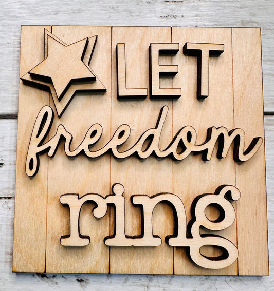 Americana 4.25X4.25" Let Freedom Ring
