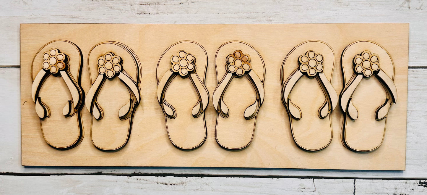 Flip Flop Summer sign and marquee insert