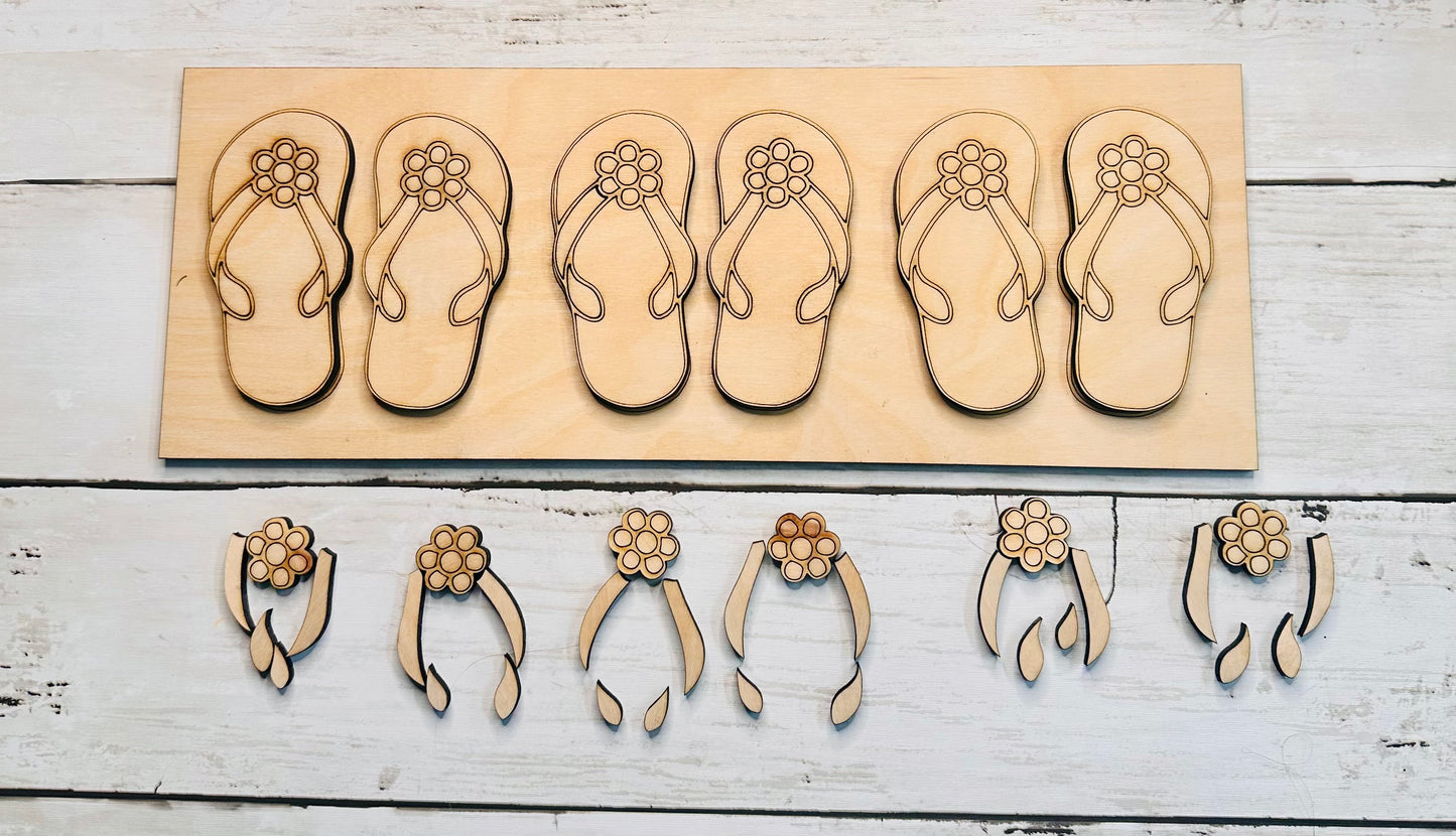 Flip Flop Summer sign and marquee insert