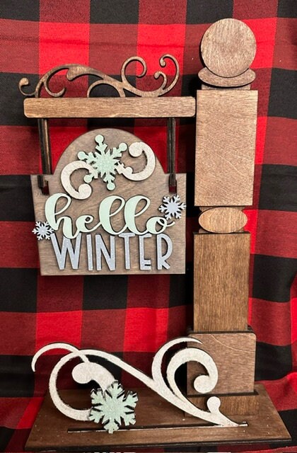 DIY Craft Kit, Interchangeable sign and insert Sign Post, DIY, Wood Craft Kit