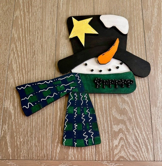 DIY Craft Kit, Birch Wood Snowman Brrr Sign, DIY, Winter, Whimsical, Home decor