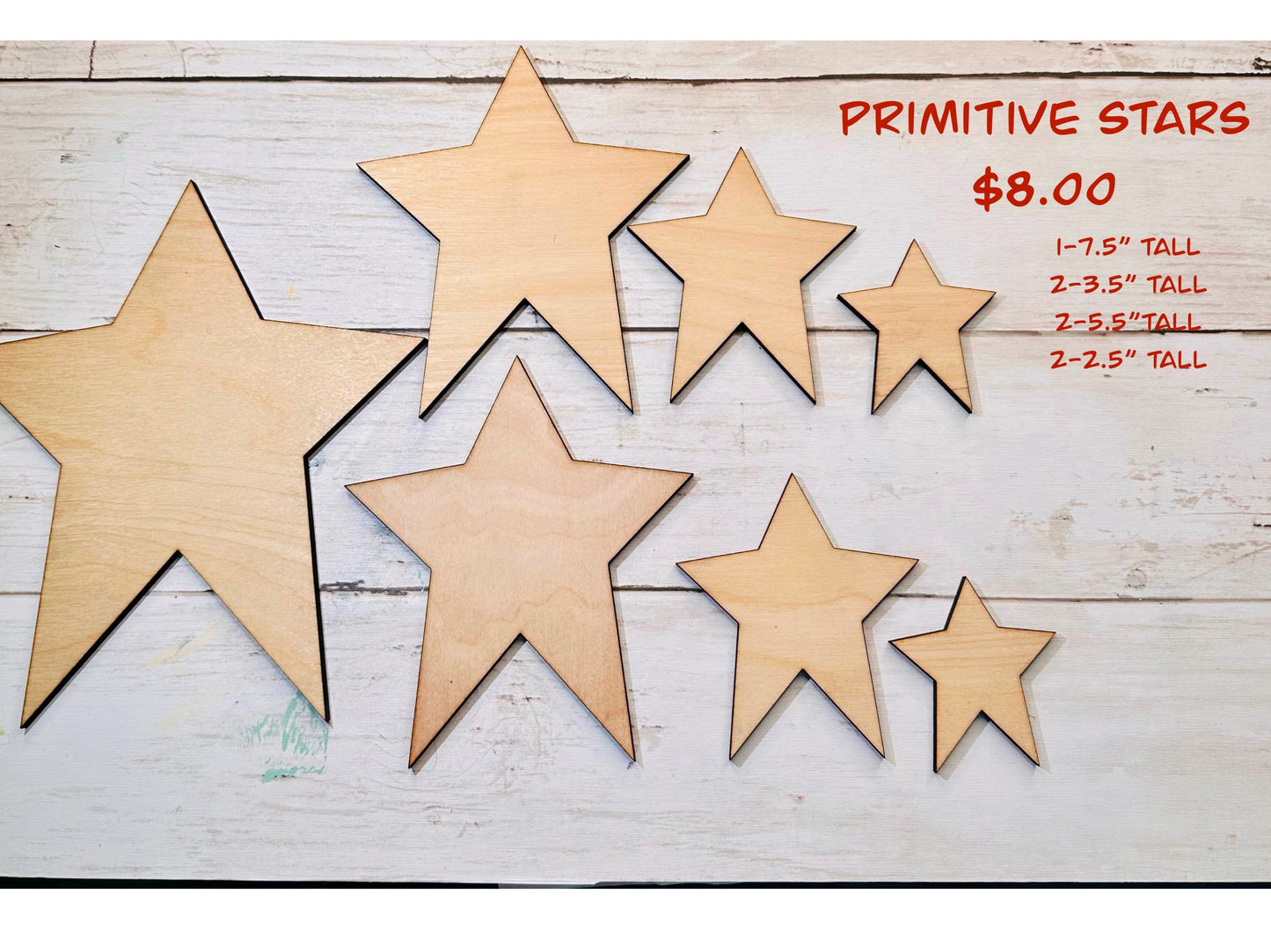 DIY Craft Kit, Set of Primitive Star