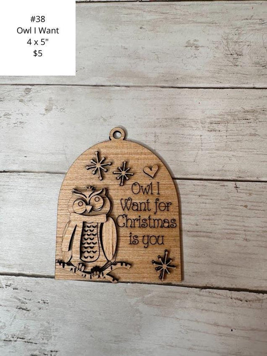 Christmas, Ornament, DIY Craft Kit, Christmas Kits, Family and Kids Crafts, Holiday Home Decor, DIY, Wood Cutouts