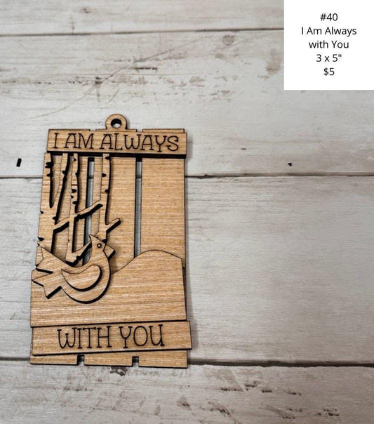 I Am Always with You, Ornament, DIY Craft Kit, Christmas Kits, Family and Kids Crafts, Holiday Home Decor, DIY, Wood Cutouts